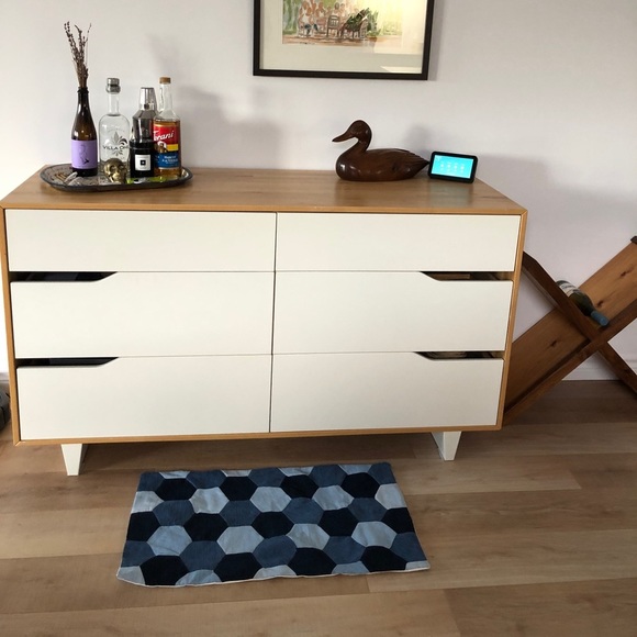 Handmade Upycled  Denim Rug - Picture 3 of 5